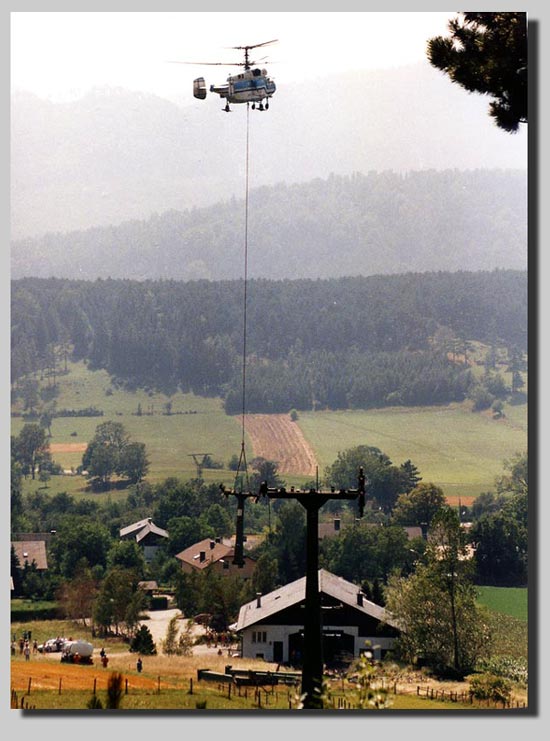 Demontage Sesselbahn Hohe Wand, Talstation Grünbach