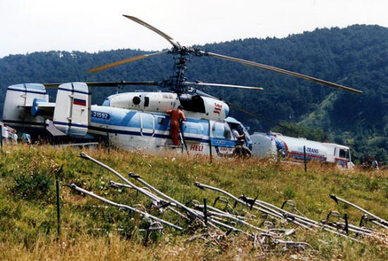 Talstation Grünbach, Auftanken der Kamov KA-32T