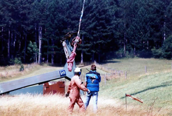 Sessesbahn Hohe Wand, Ablegen der Stütze